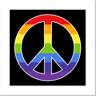 Rainbow Peace Symbol Posters and Art